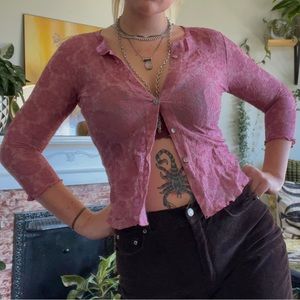 Pink Hennes Collection Lace Blouse